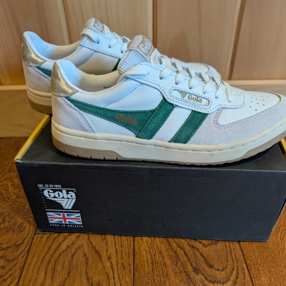 Gola Hawk White/Dark Green/Gold